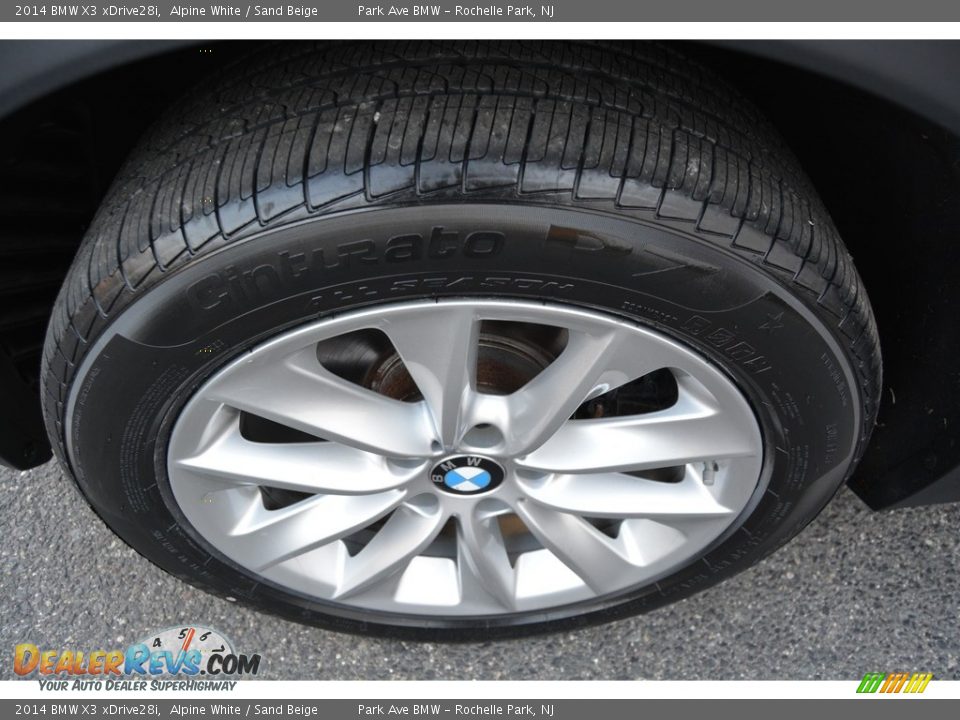 2014 BMW X3 xDrive28i Alpine White / Sand Beige Photo #33