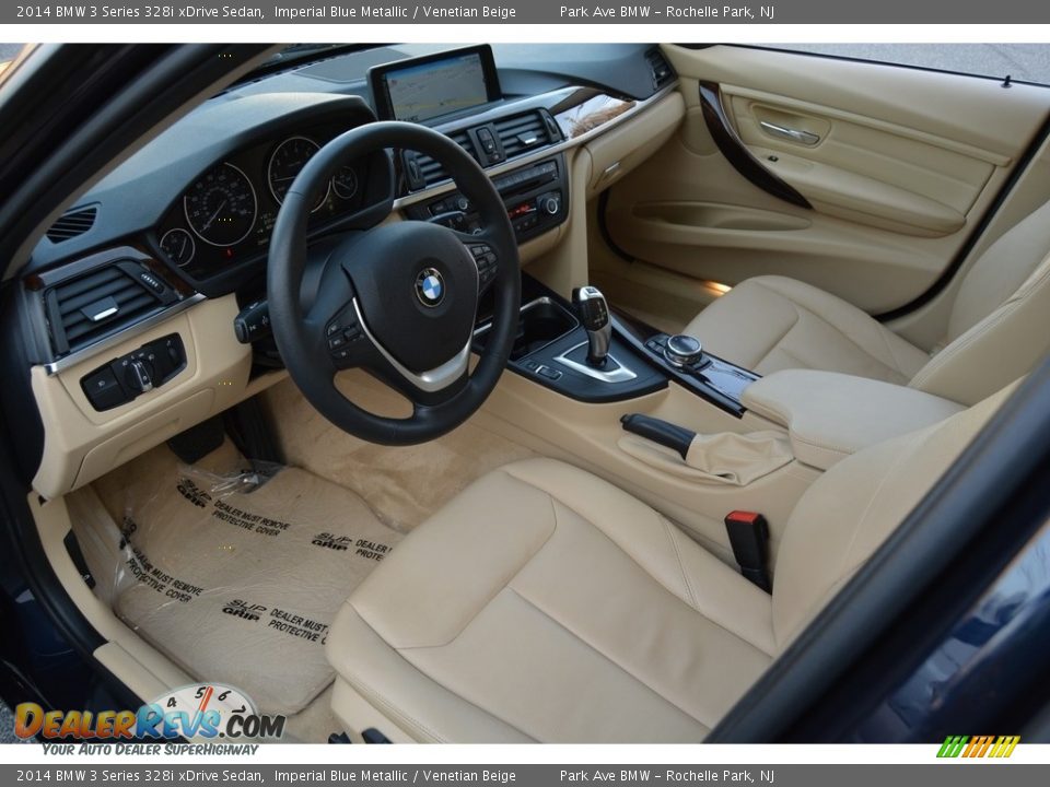 2014 BMW 3 Series 328i xDrive Sedan Imperial Blue Metallic / Venetian Beige Photo #10