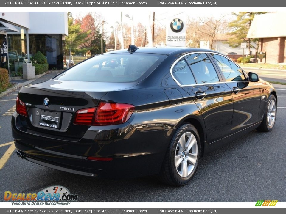 2013 BMW 5 Series 528i xDrive Sedan Black Sapphire Metallic / Cinnamon Brown Photo #3