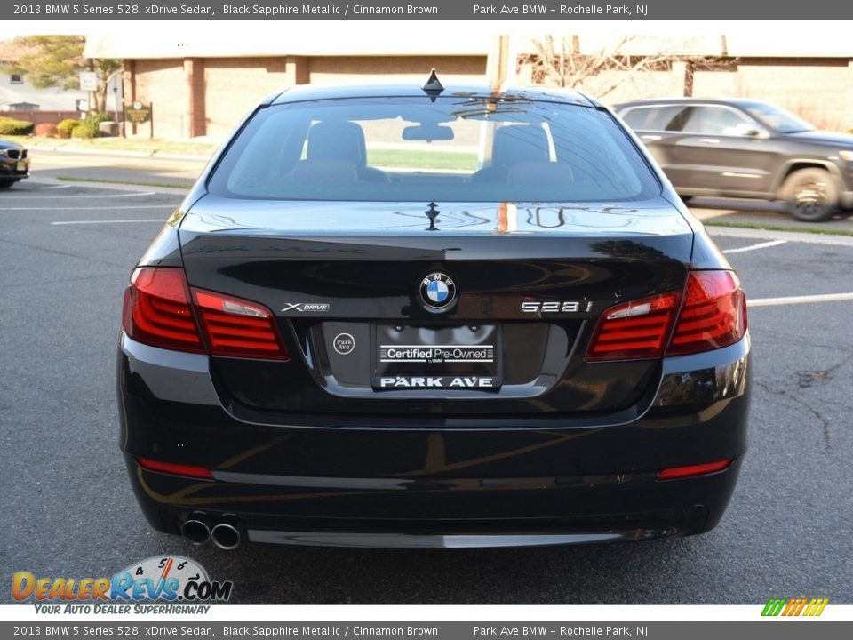 2013 BMW 5 Series 528i xDrive Sedan Black Sapphire Metallic / Cinnamon Brown Photo #4