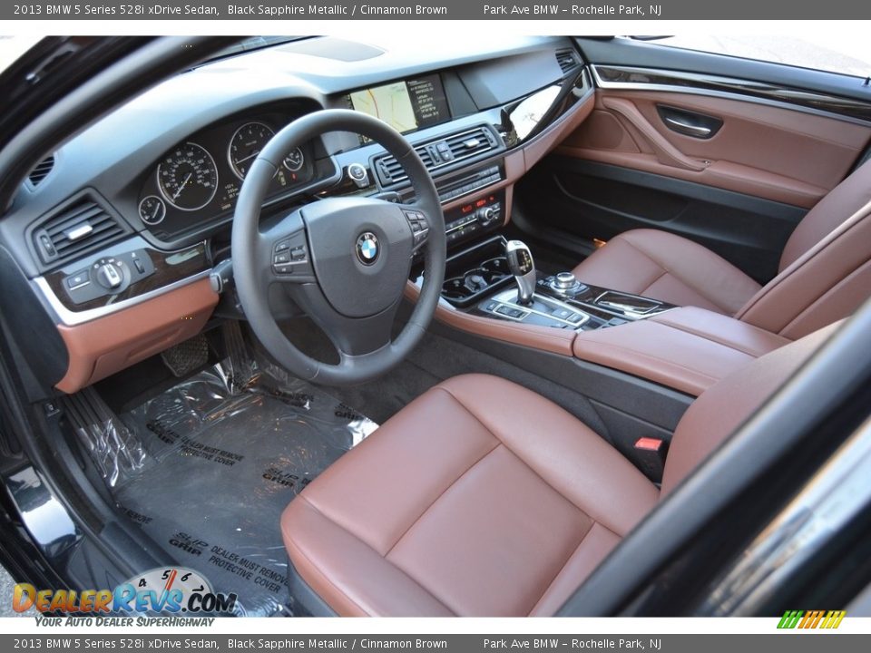 2013 BMW 5 Series 528i xDrive Sedan Black Sapphire Metallic / Cinnamon Brown Photo #10