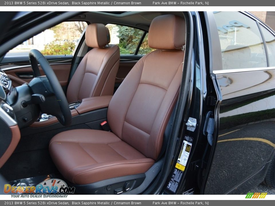 2013 BMW 5 Series 528i xDrive Sedan Black Sapphire Metallic / Cinnamon Brown Photo #12