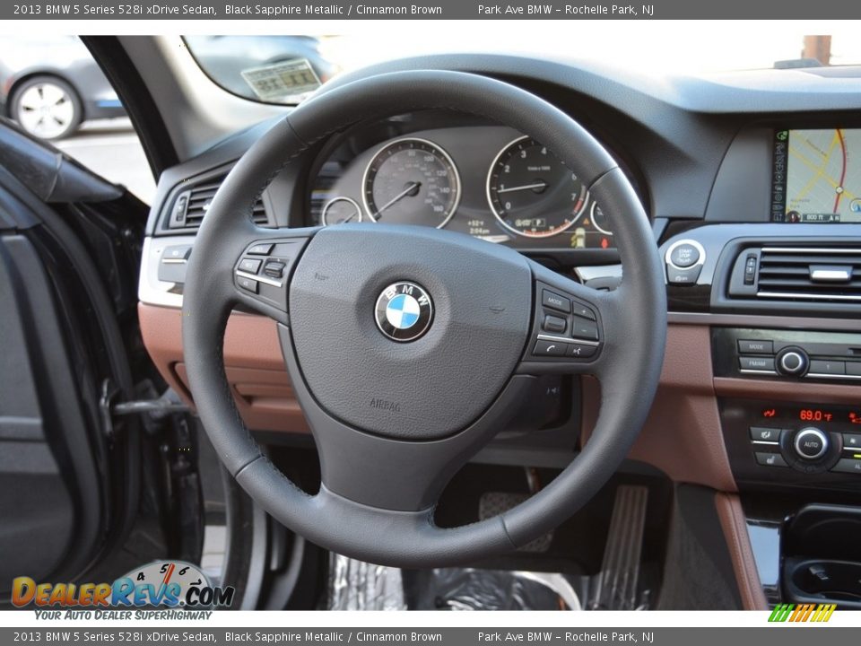 2013 BMW 5 Series 528i xDrive Sedan Black Sapphire Metallic / Cinnamon Brown Photo #17