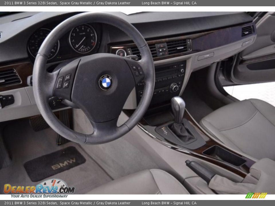 2011 BMW 3 Series 328i Sedan Space Gray Metallic / Gray Dakota Leather Photo #11