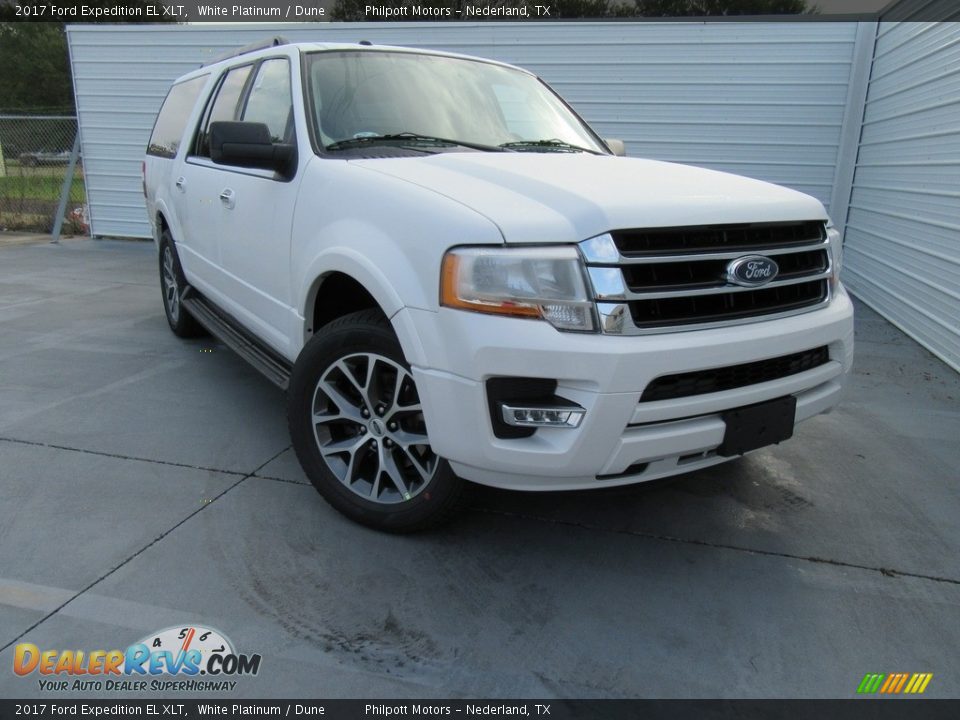 2017 Ford Expedition EL XLT White Platinum / Dune Photo #2
