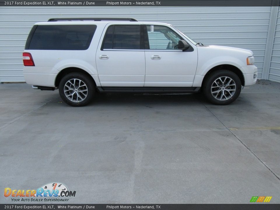 White Platinum 2017 Ford Expedition EL XLT Photo #3