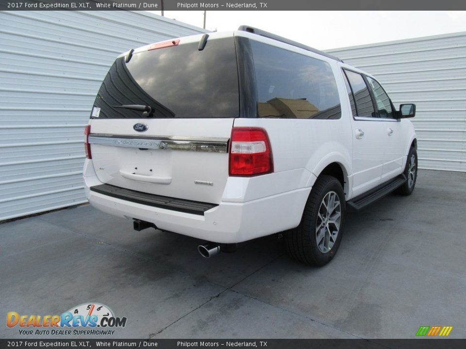 2017 Ford Expedition EL XLT White Platinum / Dune Photo #4