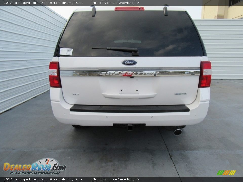 2017 Ford Expedition EL XLT White Platinum / Dune Photo #5