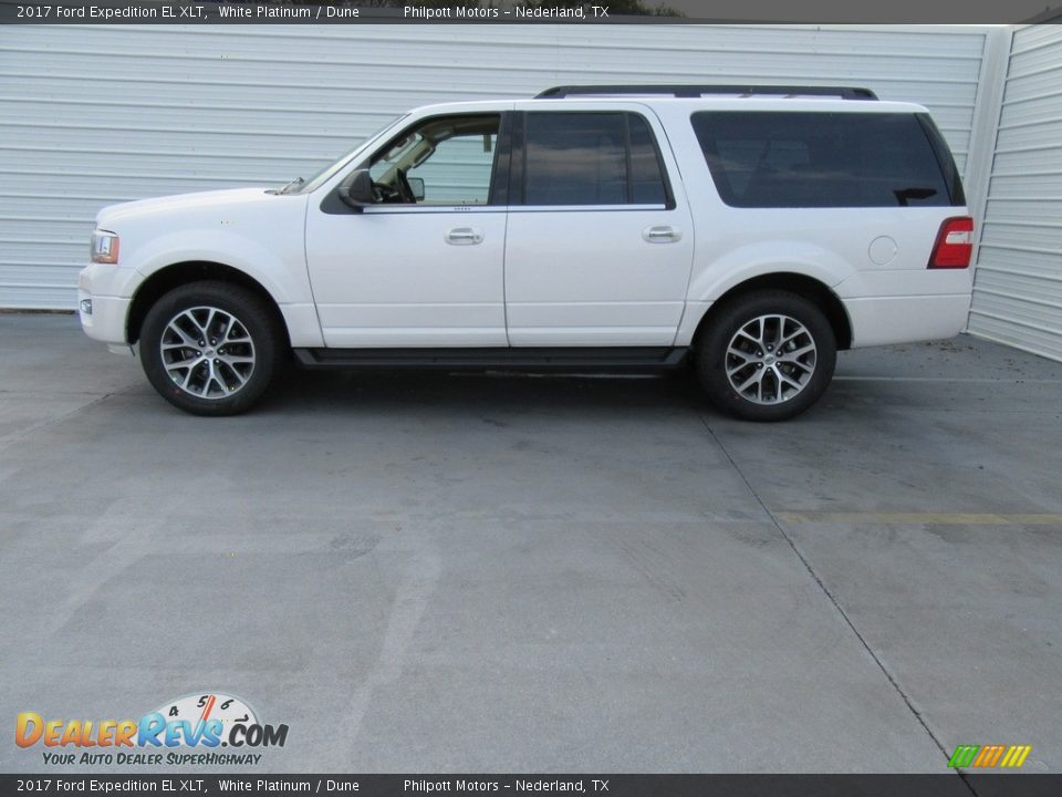 2017 Ford Expedition EL XLT White Platinum / Dune Photo #6