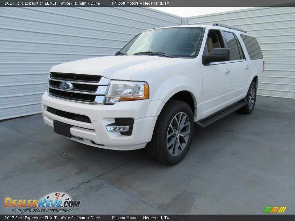 2017 Ford Expedition EL XLT White Platinum / Dune Photo #7