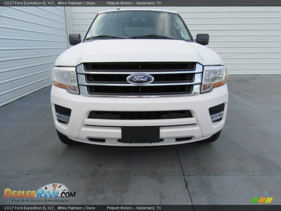 2017 Ford Expedition EL XLT White Platinum / Dune Photo #8