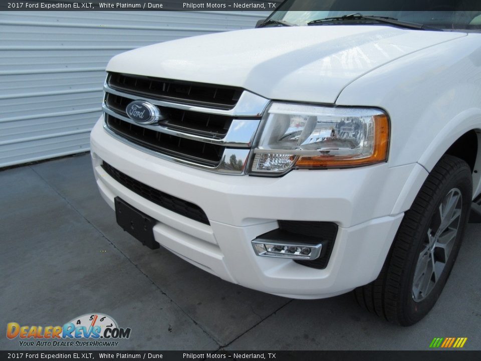 2017 Ford Expedition EL XLT White Platinum / Dune Photo #10