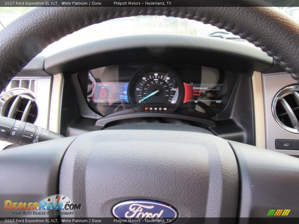 2017 Ford Expedition EL XLT White Platinum / Dune Photo #35