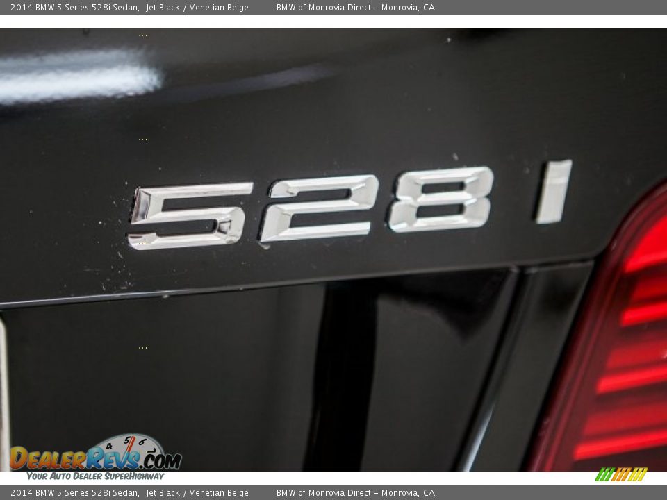 2014 BMW 5 Series 528i Sedan Jet Black / Venetian Beige Photo #7