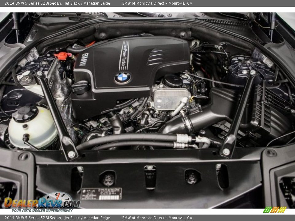 2014 BMW 5 Series 528i Sedan Jet Black / Venetian Beige Photo #9