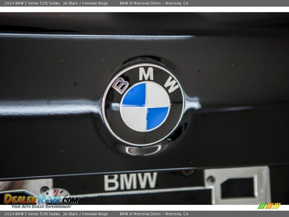 2014 BMW 5 Series 528i Sedan Jet Black / Venetian Beige Photo #24