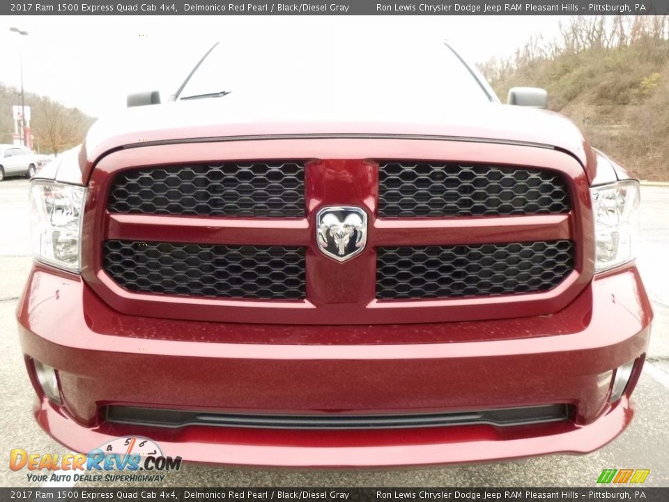 2017 Ram 1500 Express Quad Cab 4x4 Delmonico Red Pearl / Black/Diesel Gray Photo #8