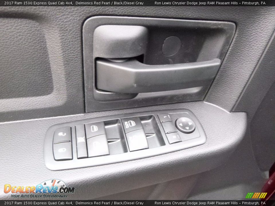 2017 Ram 1500 Express Quad Cab 4x4 Delmonico Red Pearl / Black/Diesel Gray Photo #14