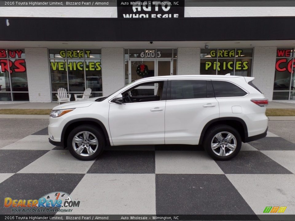 2016 Toyota Highlander Limited Blizzard Pearl / Almond Photo #1