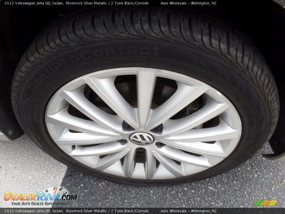 2013 Volkswagen Jetta SEL Sedan Moonrock Silver Metallic / 2 Tone Black/Cornsilk Photo #7