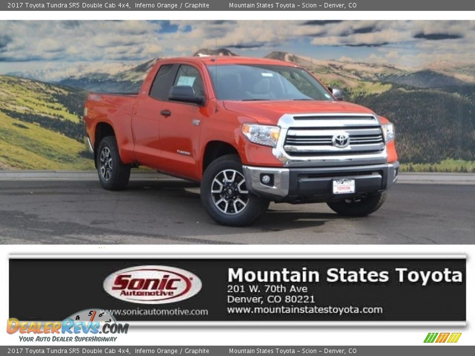 2017 Toyota Tundra SR5 Double Cab 4x4 Inferno Orange / Graphite Photo #1