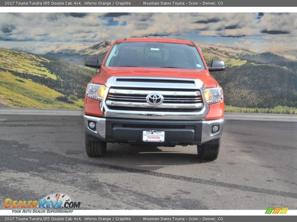 2017 Toyota Tundra SR5 Double Cab 4x4 Inferno Orange / Graphite Photo #2