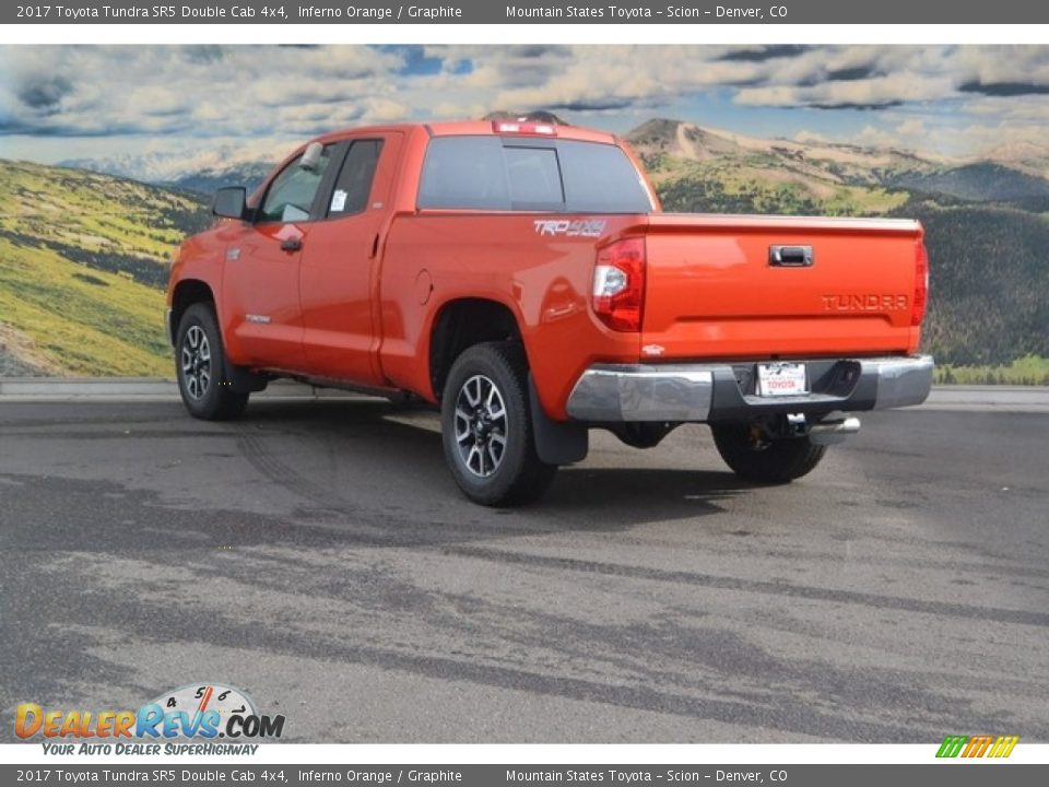 2017 Toyota Tundra SR5 Double Cab 4x4 Inferno Orange / Graphite Photo #3