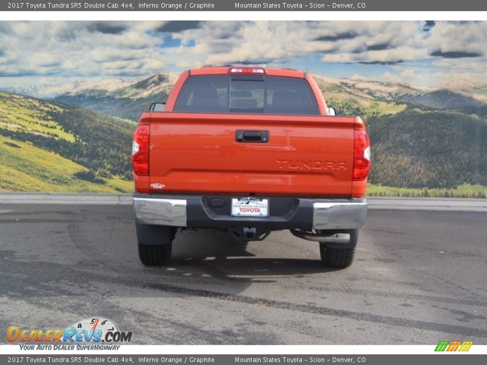 2017 Toyota Tundra SR5 Double Cab 4x4 Inferno Orange / Graphite Photo #4