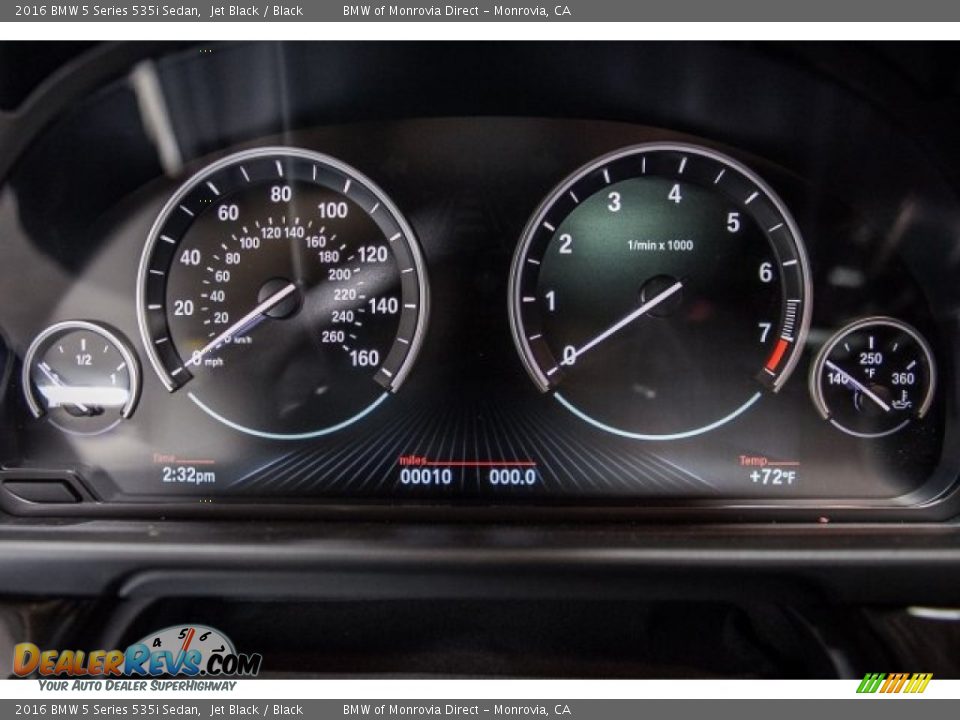 2016 BMW 5 Series 535i Sedan Jet Black / Black Photo #7