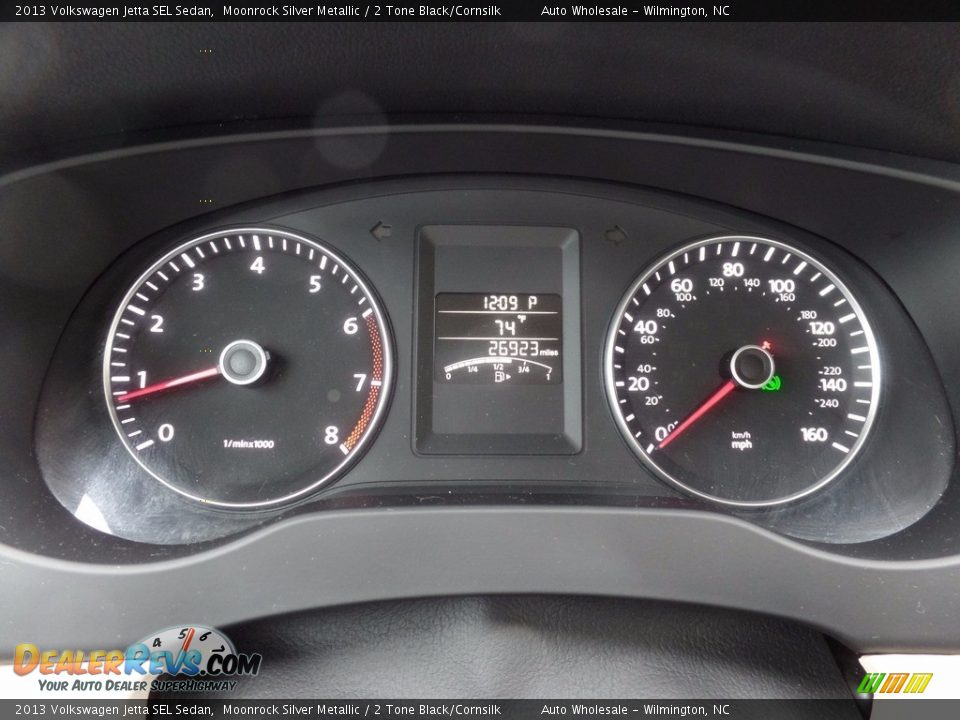 2013 Volkswagen Jetta SEL Sedan Moonrock Silver Metallic / 2 Tone Black/Cornsilk Photo #16