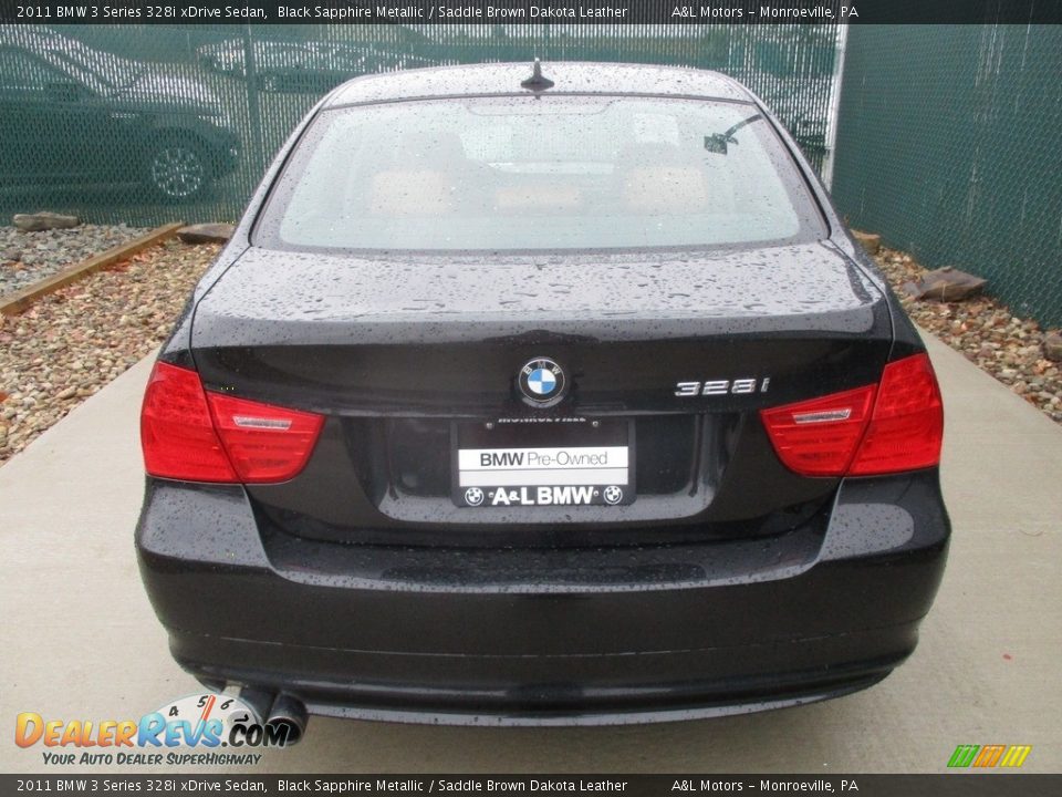 2011 BMW 3 Series 328i xDrive Sedan Black Sapphire Metallic / Saddle Brown Dakota Leather Photo #9