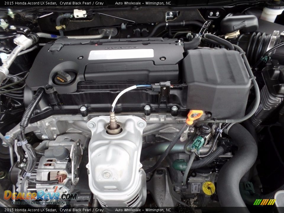2015 Honda Accord LX Sedan Crystal Black Pearl / Gray Photo #6