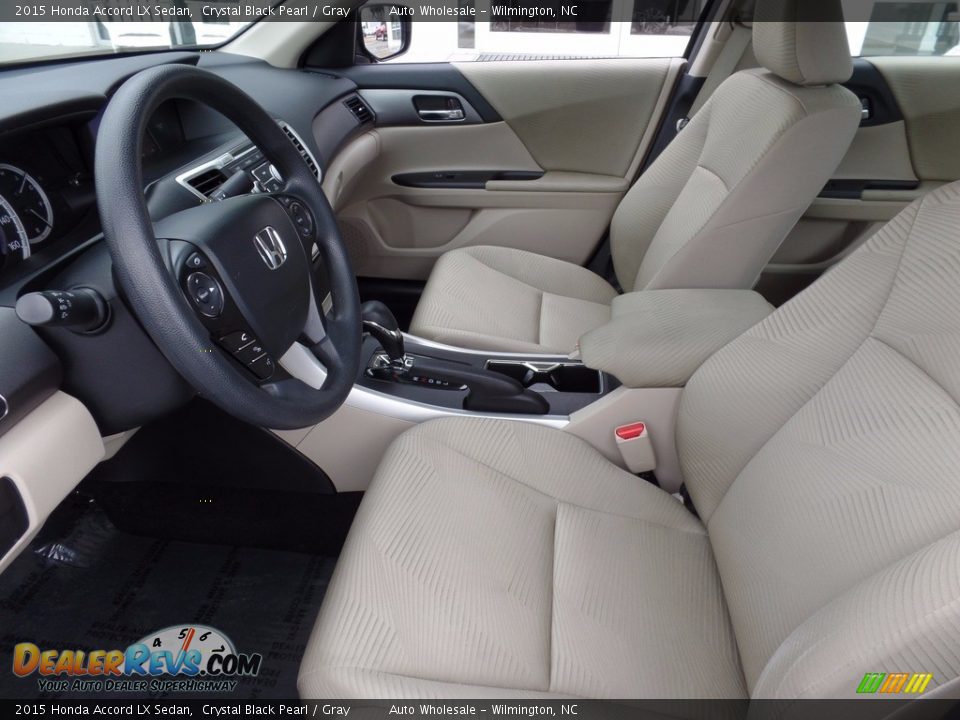 2015 Honda Accord LX Sedan Crystal Black Pearl / Gray Photo #11
