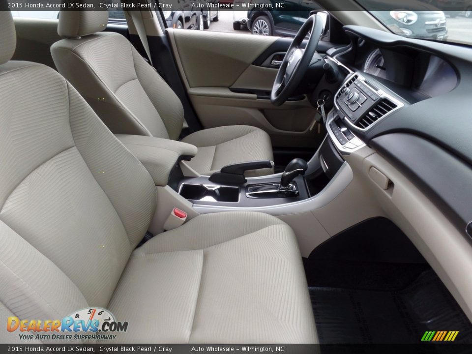 2015 Honda Accord LX Sedan Crystal Black Pearl / Gray Photo #13