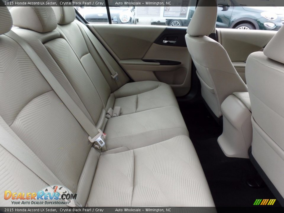 2015 Honda Accord LX Sedan Crystal Black Pearl / Gray Photo #14