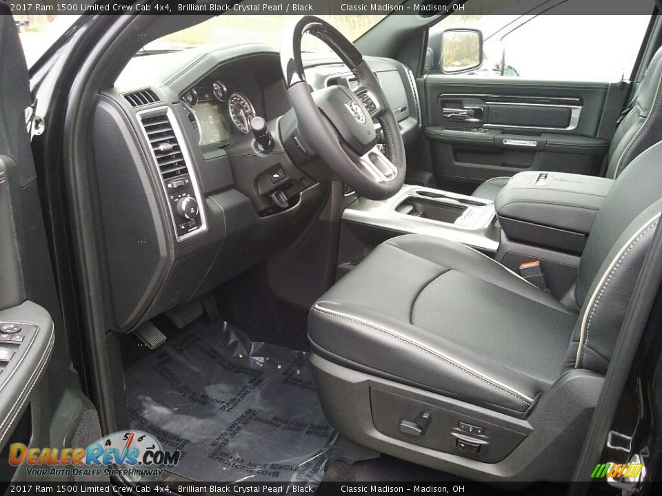 Black Interior - 2017 Ram 1500 Limited Crew Cab 4x4 Photo #4