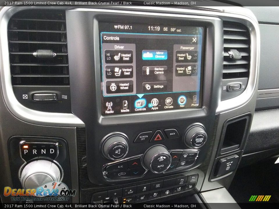 Controls of 2017 Ram 1500 Limited Crew Cab 4x4 Photo #12