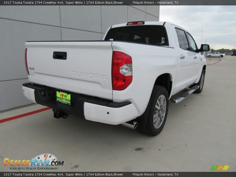 2017 Toyota Tundra 1794 CrewMax 4x4 Super White / 1794 Edition Black/Brown Photo #4