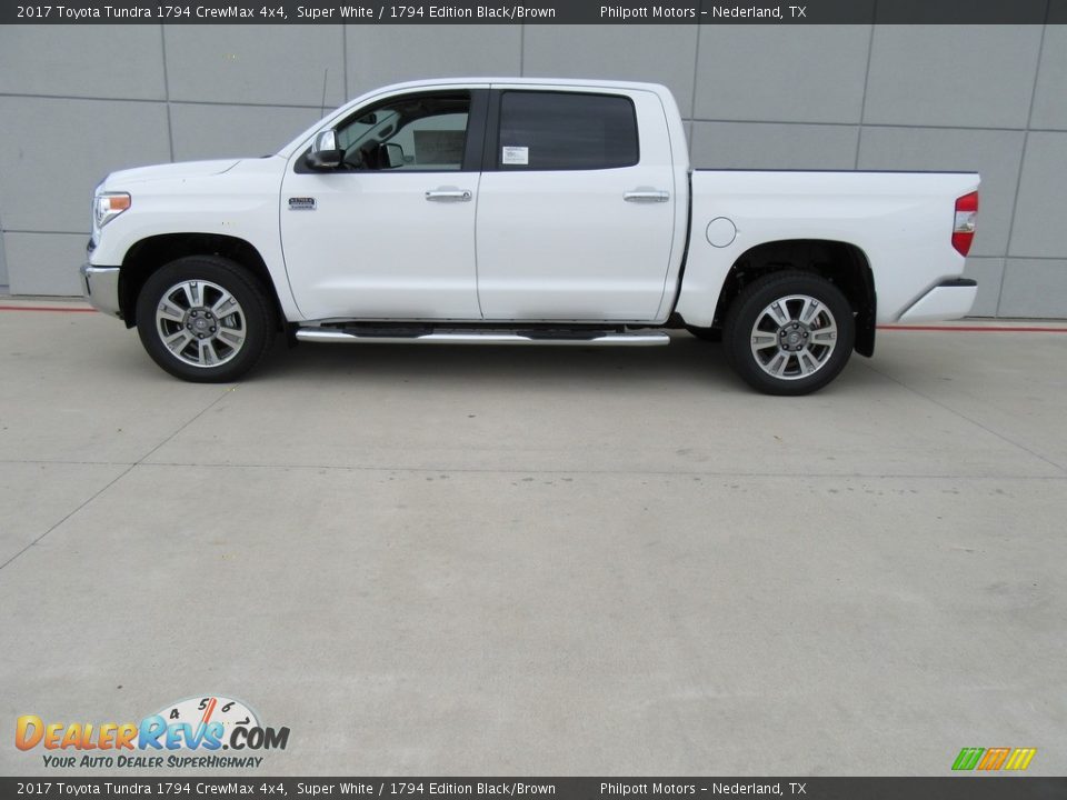 2017 Toyota Tundra 1794 CrewMax 4x4 Super White / 1794 Edition Black/Brown Photo #6