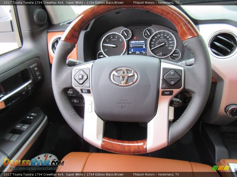 2017 Toyota Tundra 1794 CrewMax 4x4 Super White / 1794 Edition Black/Brown Photo #31