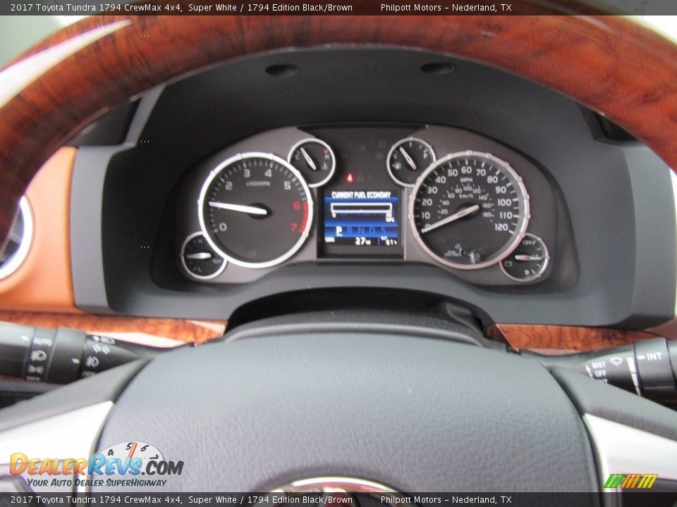 2017 Toyota Tundra 1794 CrewMax 4x4 Super White / 1794 Edition Black/Brown Photo #32