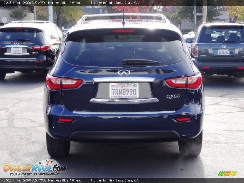 2015 Infiniti QX60 3.5 AWD Hermosa Blue / Wheat Photo #6