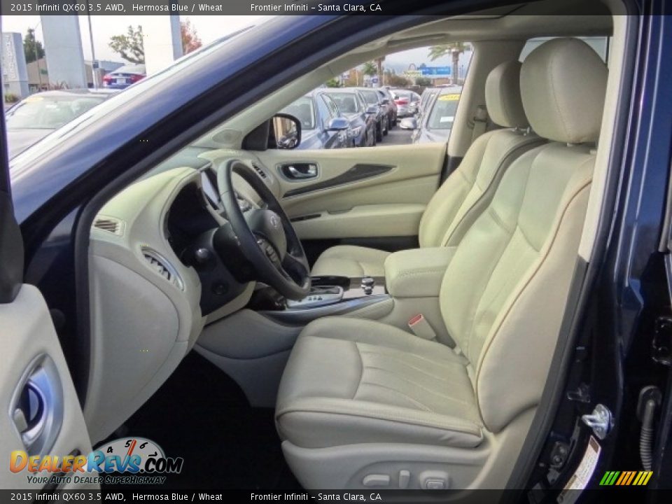 2015 Infiniti QX60 3.5 AWD Hermosa Blue / Wheat Photo #8