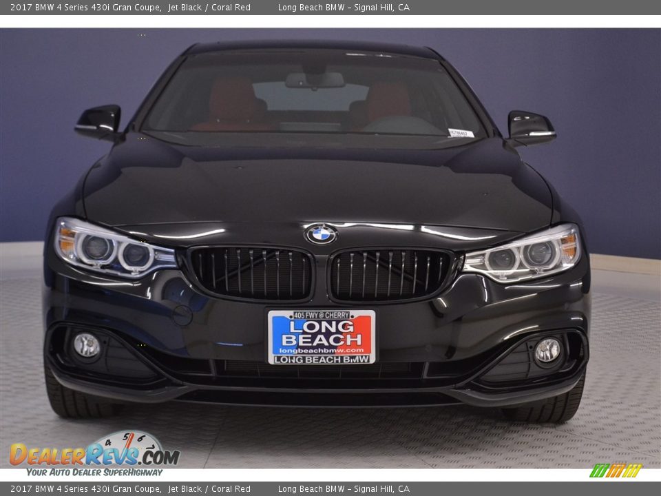 2017 BMW 4 Series 430i Gran Coupe Jet Black / Coral Red Photo #2