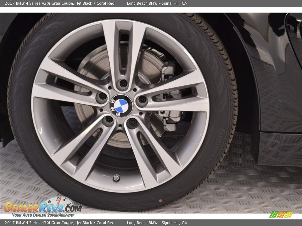 2017 BMW 4 Series 430i Gran Coupe Jet Black / Coral Red Photo #6