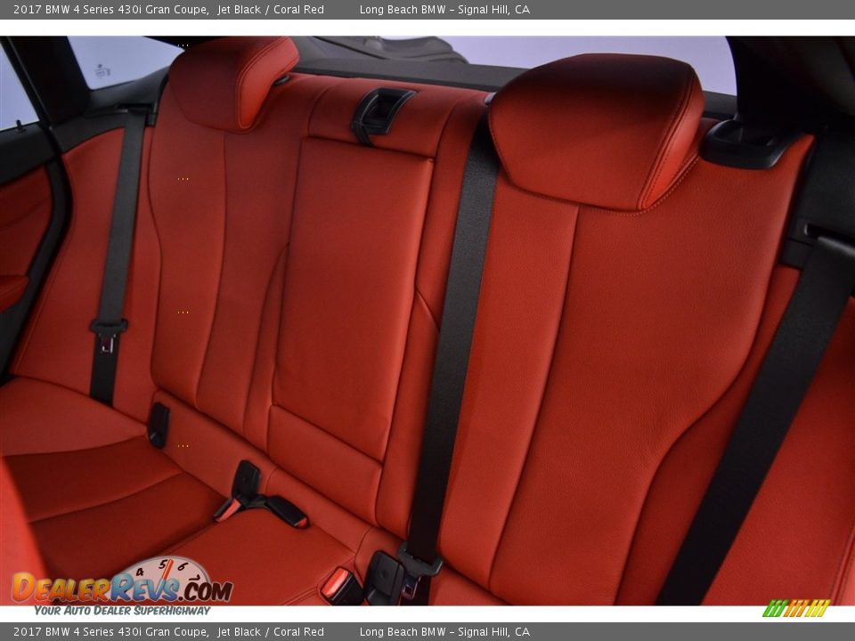 2017 BMW 4 Series 430i Gran Coupe Jet Black / Coral Red Photo #9
