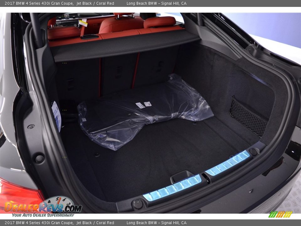 2017 BMW 4 Series 430i Gran Coupe Jet Black / Coral Red Photo #10