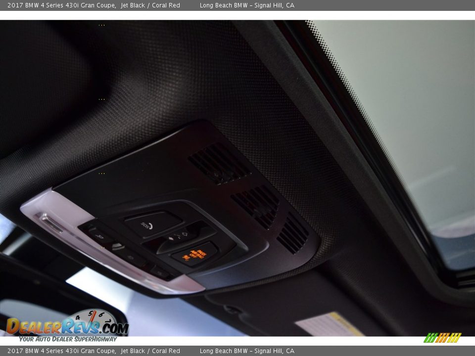 2017 BMW 4 Series 430i Gran Coupe Jet Black / Coral Red Photo #13