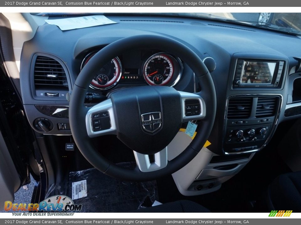 2017 Dodge Grand Caravan SE Contusion Blue Pearlcoat / Black/Light Graystone Photo #7