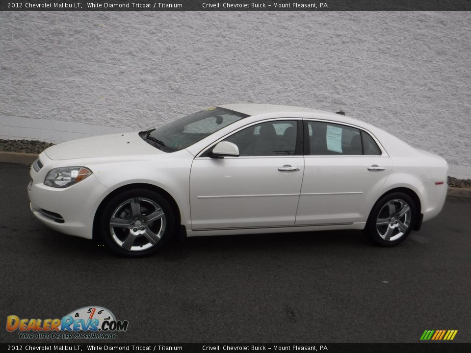 2012 Chevrolet Malibu LT White Diamond Tricoat / Titanium Photo #2